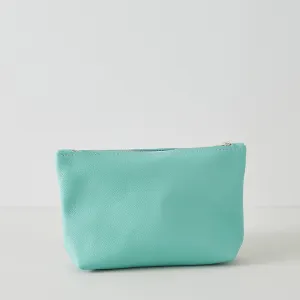 Aqua Leather Pouch