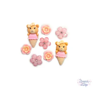 Ballerina Bears Buttons