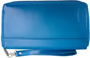 Big Skinny Women's Panther Leather Clutch Slim Wallet, Holds Up to 40 Cards