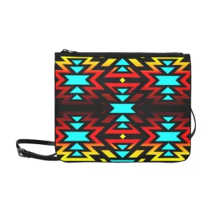 Black Fire and Sky II Slim Clutch Bag