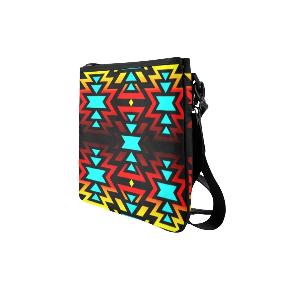 Black Fire and Sky II Slim Clutch Bag