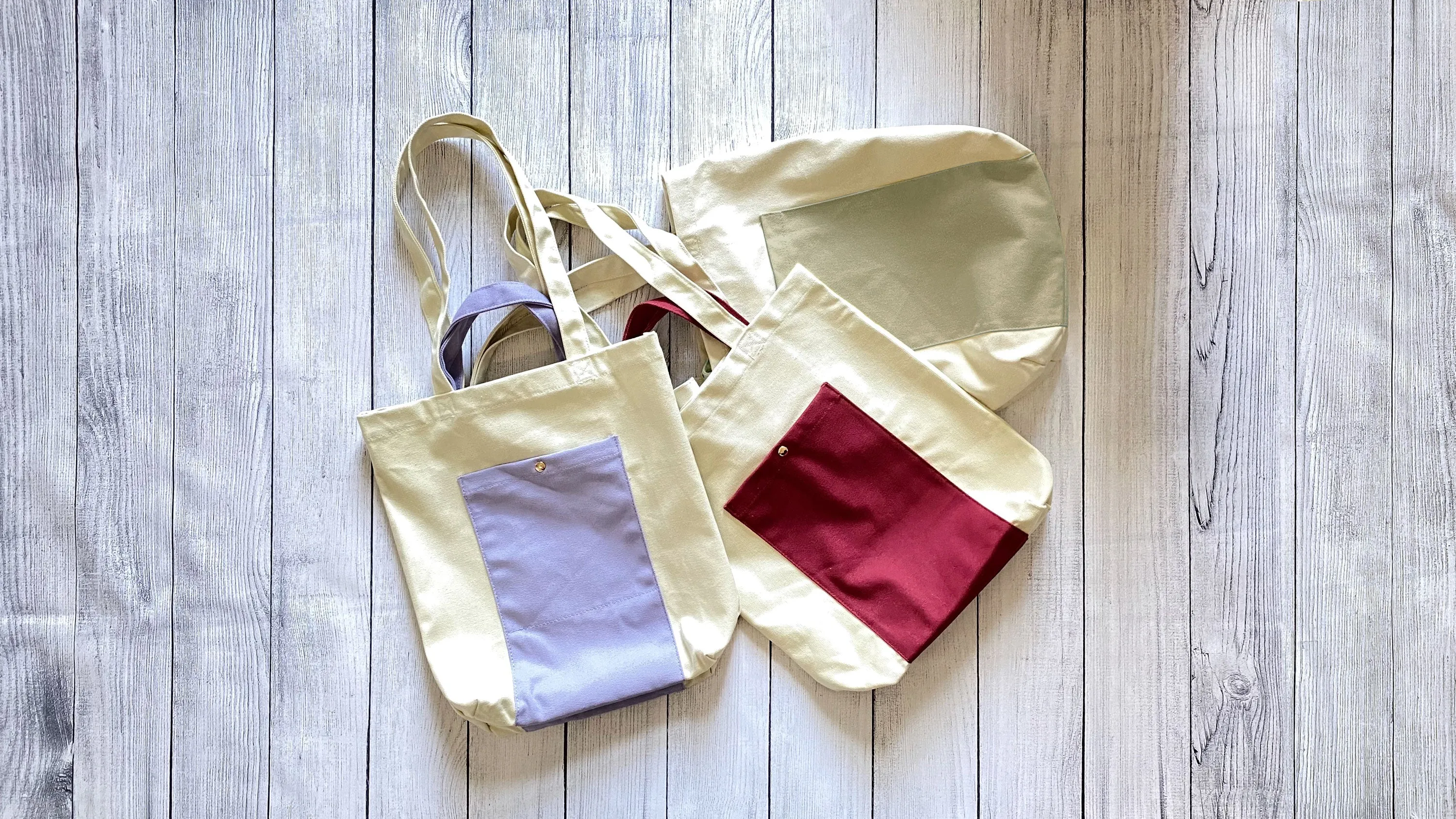 Canvas Tote Bag with Handles (Pastel Lavender) - NEW