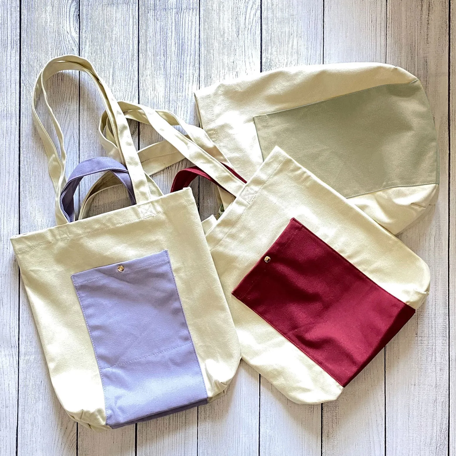 Canvas Tote Bag with Handles (Pastel Lavender) - NEW