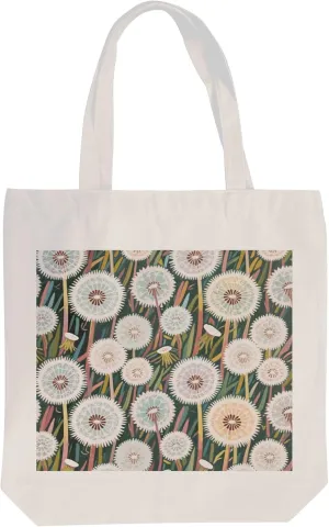 cartoon dandelions Canvas Bag Tote Canvas Tote Bag With Pockets for Birthday Canvas Reusable Grocery Bags