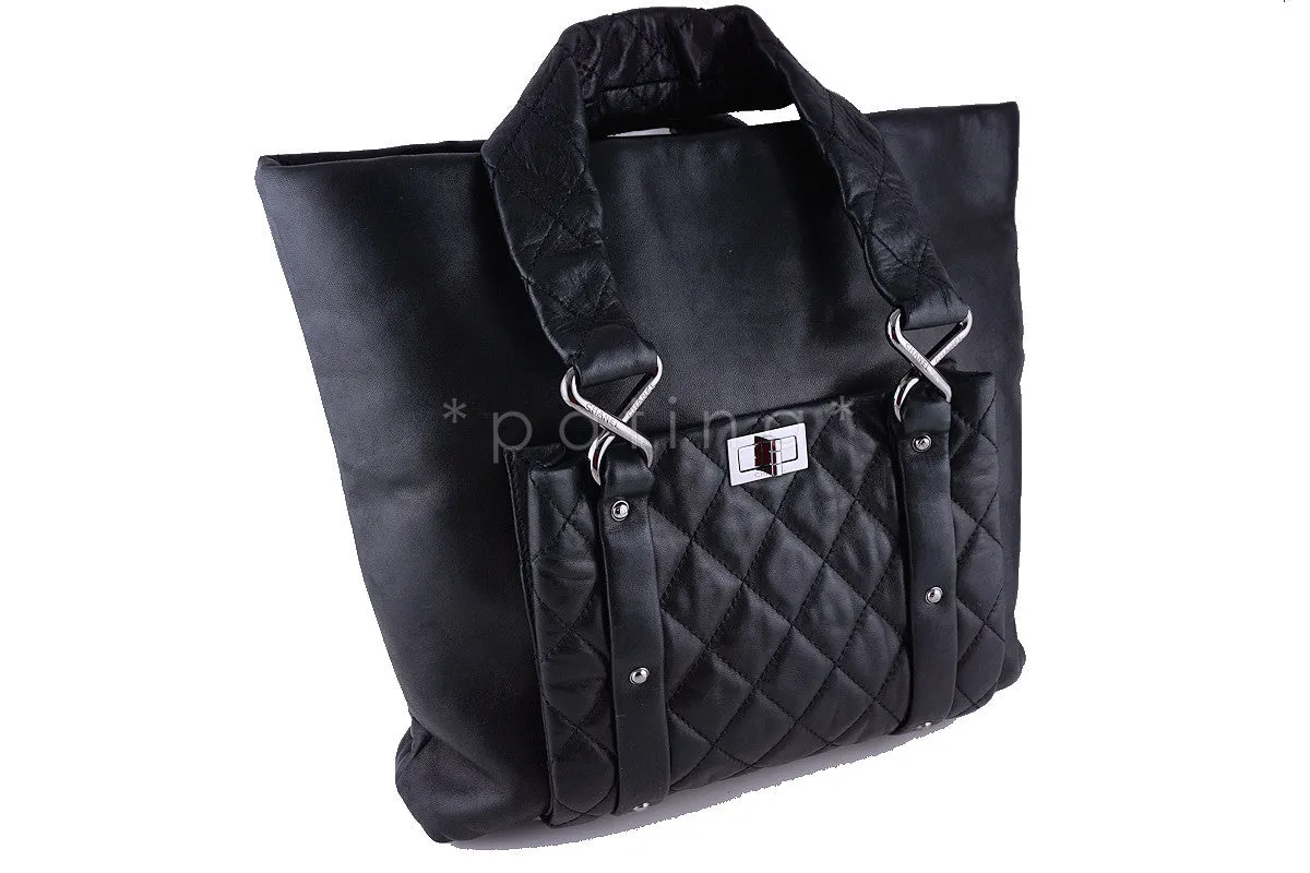 Chanel Ultrasoft Black Lambskin 8 Knots Reissue Lock Tote Bag