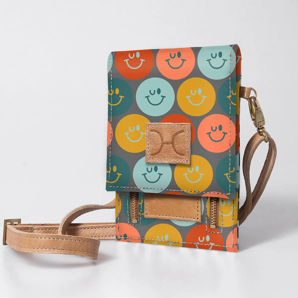 Corporate Urban Cellphone Sling Laminated Fabric