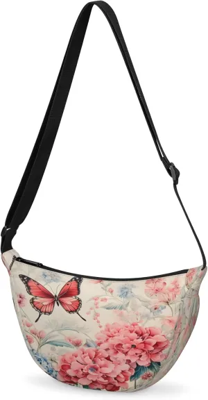 Crescent Crossbody Bag for Women Men, Lightweight Small Sling Hobos Dumpling Bag Crescent Purse, Crescent Moon Bags