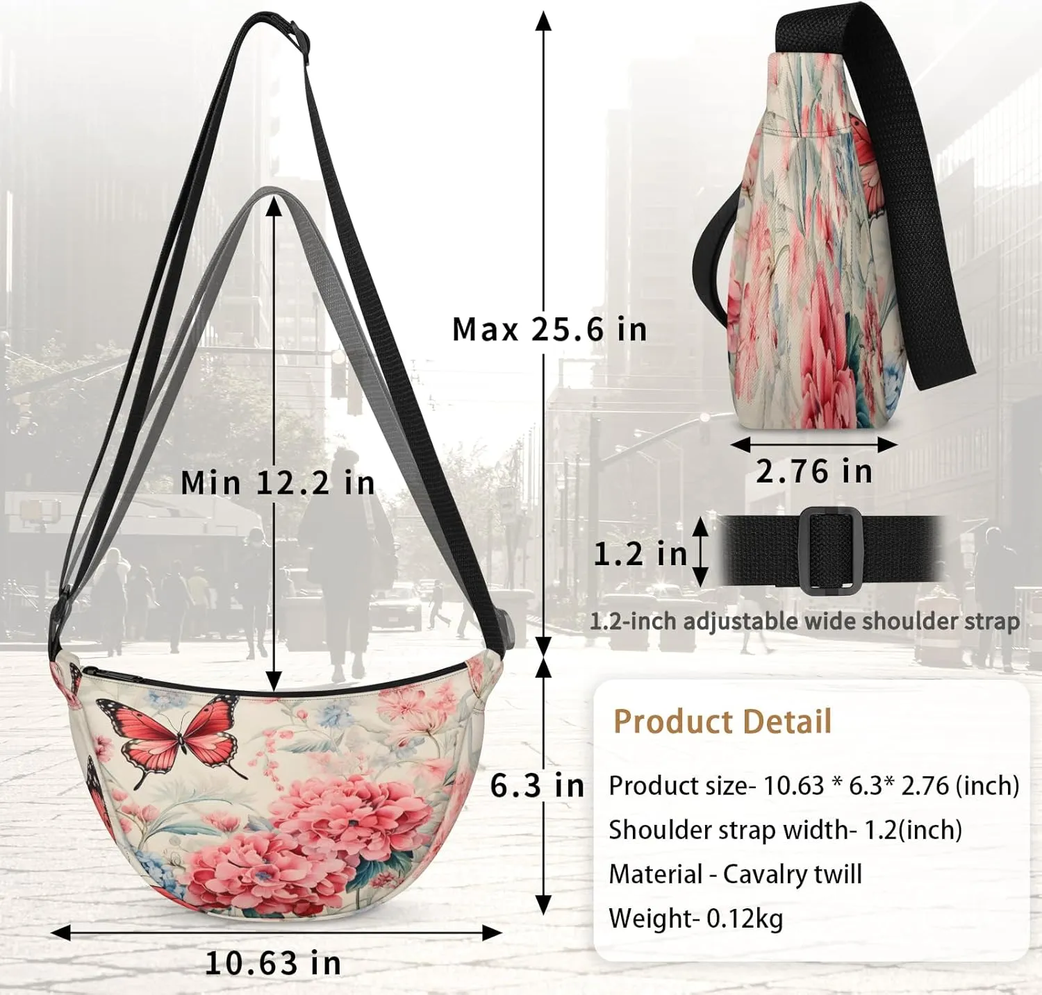 Crescent Crossbody Bag for Women Men, Lightweight Small Sling Hobos Dumpling Bag Crescent Purse, Crescent Moon Bags