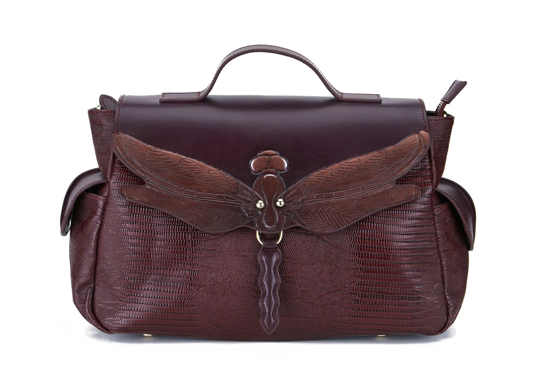 Dragonfly Brown Satchel
