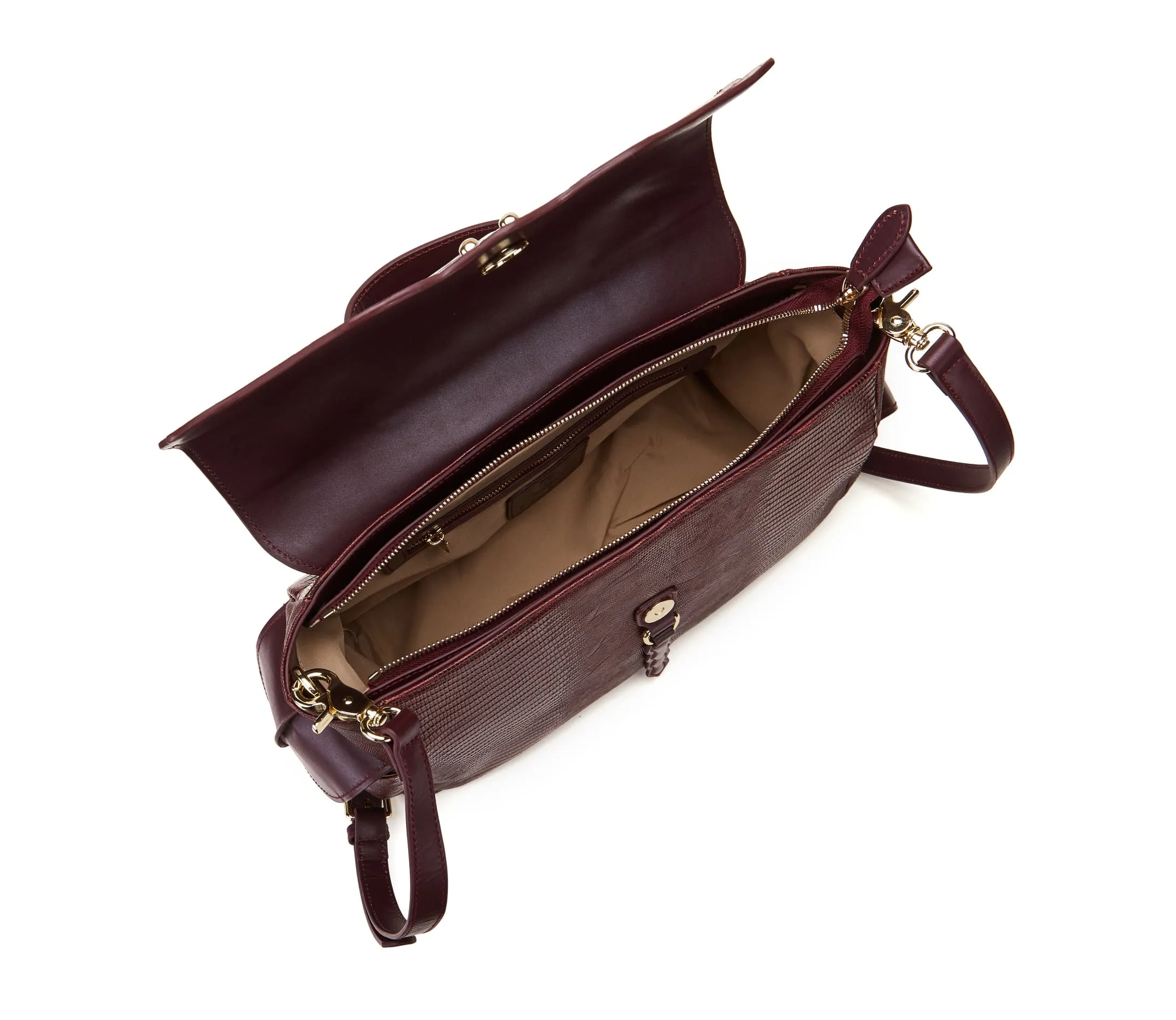Dragonfly Brown Satchel