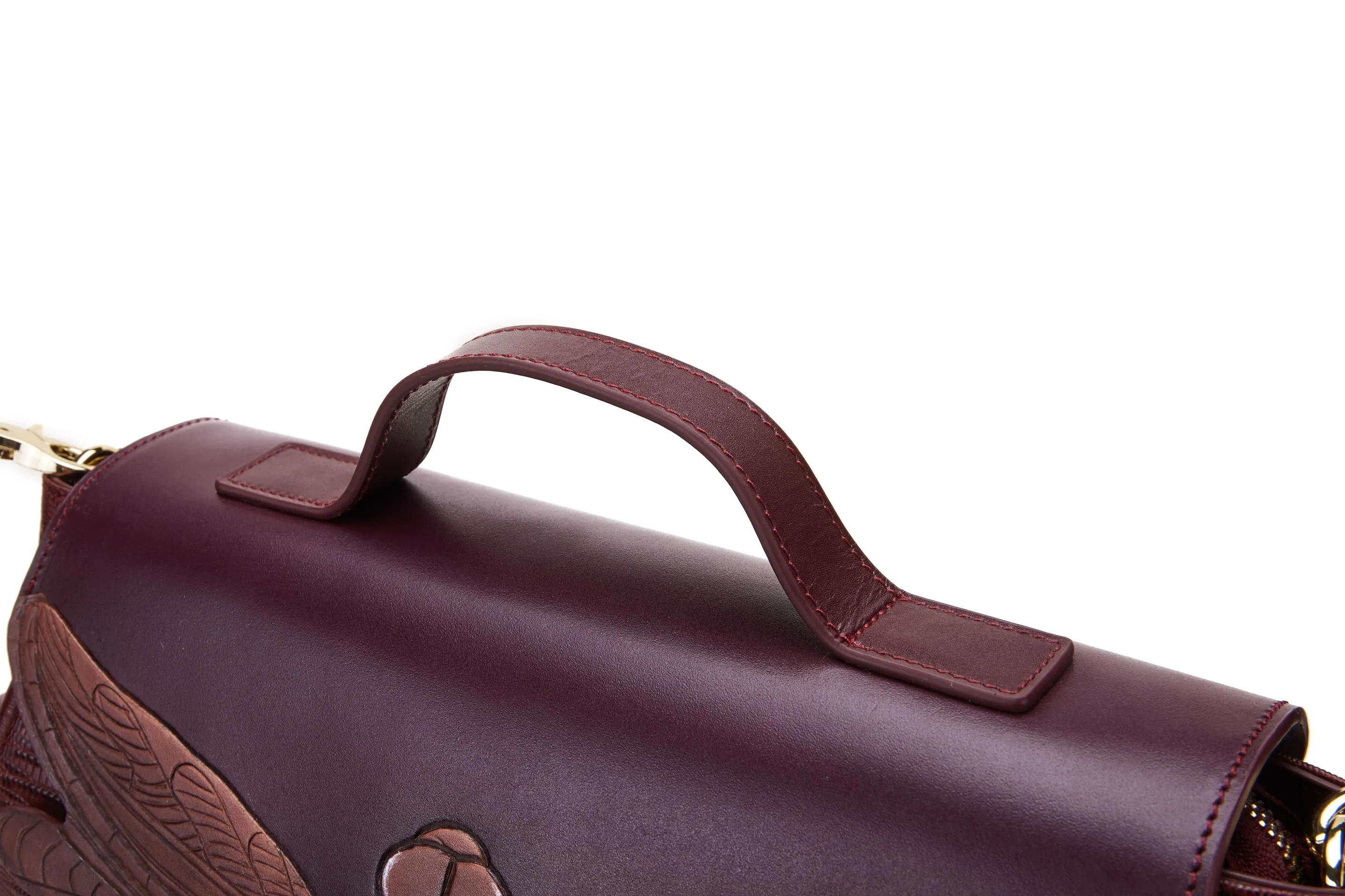 Dragonfly Brown Satchel