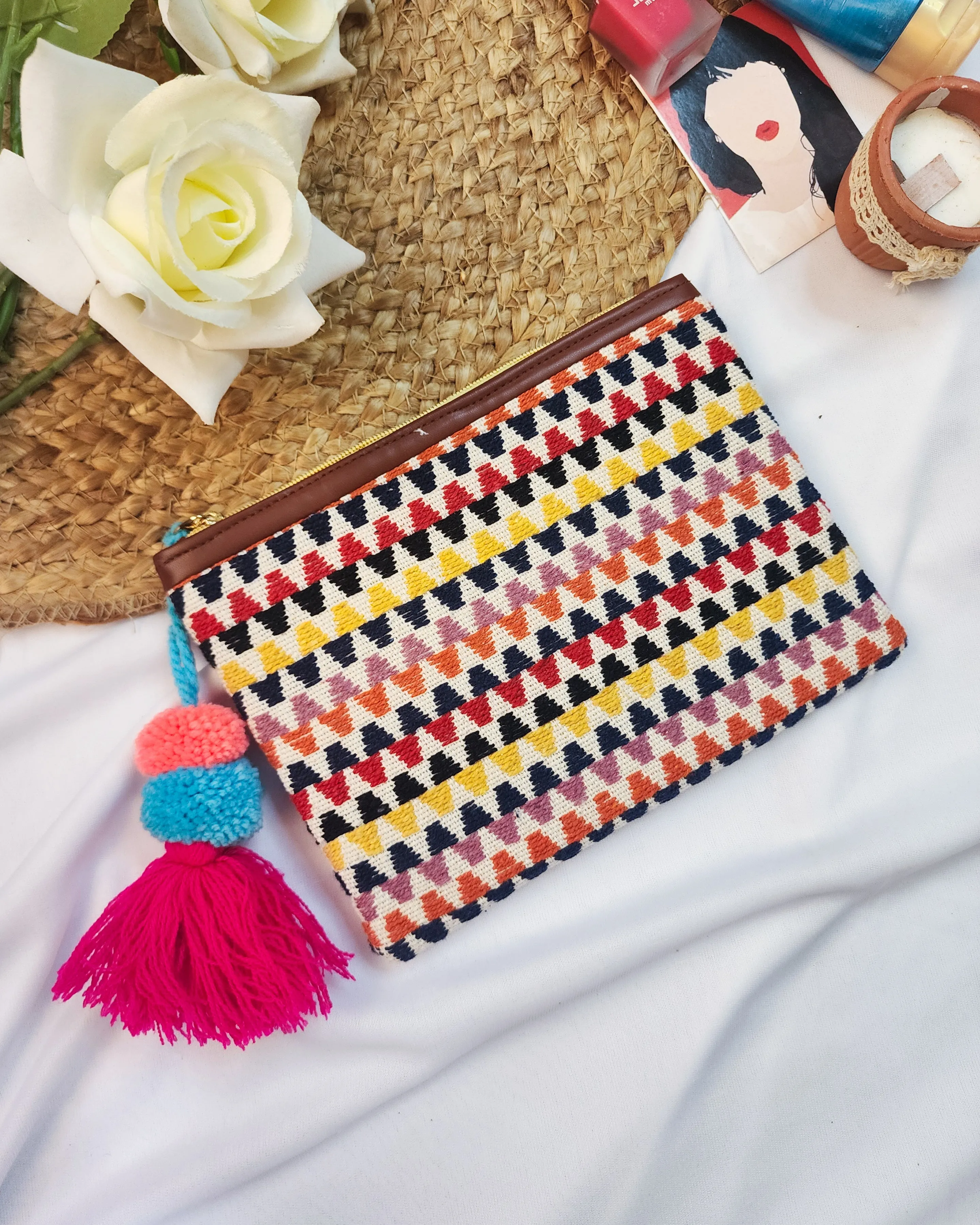 Earthy Maze Mini Pouch