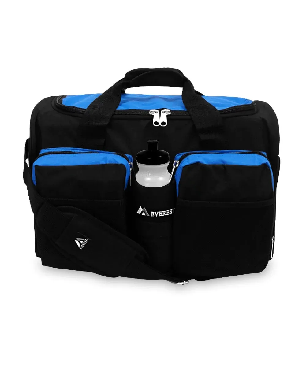 Everest Unisex Sports Duffel Bag with Wet Pocket, Royal Blue