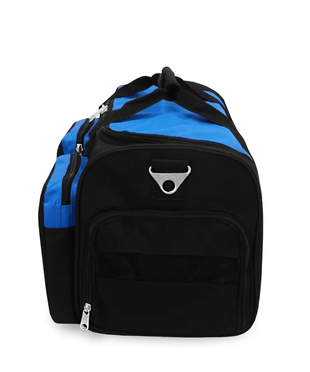 Everest Unisex Sports Duffel Bag with Wet Pocket, Royal Blue