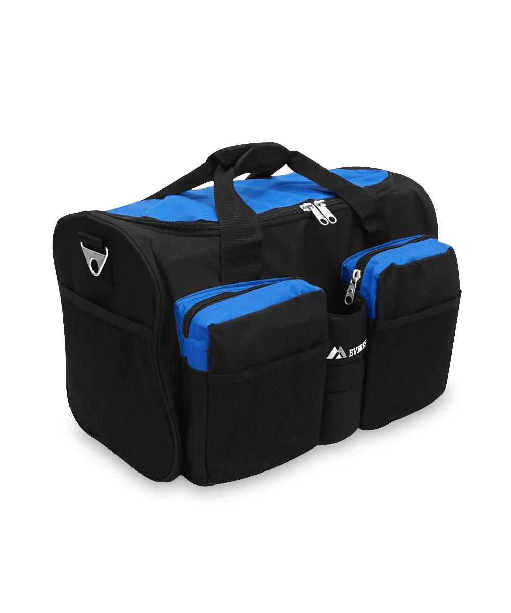 Everest Unisex Sports Duffel Bag with Wet Pocket, Royal Blue