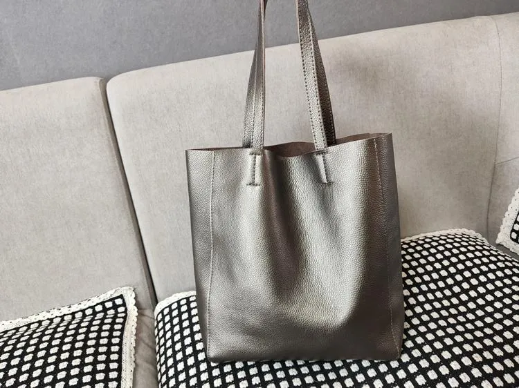 Fashion Womens Yellow Leather Vertical Tote Bags Yellow Shoulder Tote Bags Yellow Handbags Tote For Women