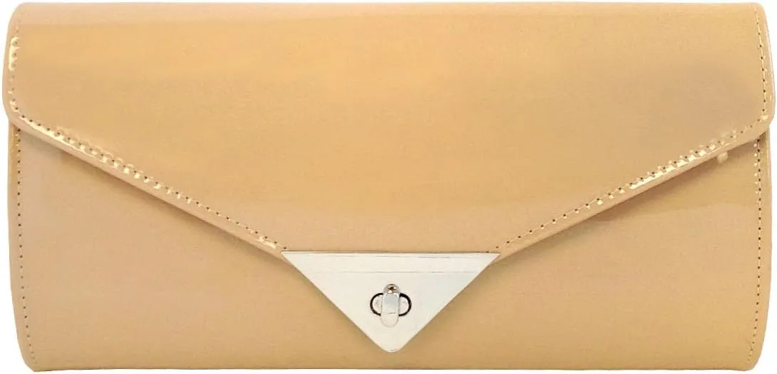 JNB Women's Patent Leather Candy Clutch