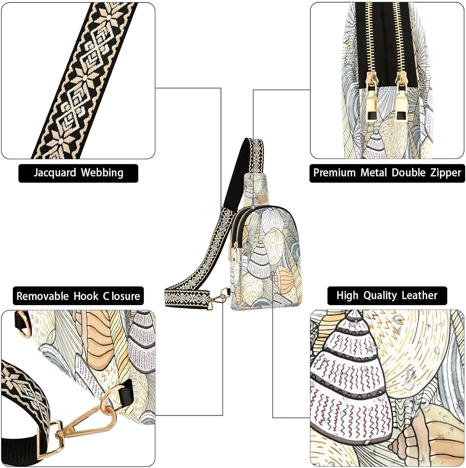 JSTEL Leather Crossbody Sling Bags for Women,Leather Crossbody Purses Leather Crossbody Bag Sling Purse