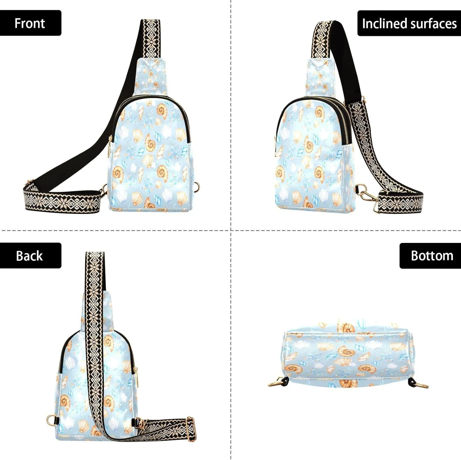 JSTEL Leather Crossbody Sling Bags for Women,Leather Crossbody Purses Leather Crossbody Bag Sling Purse