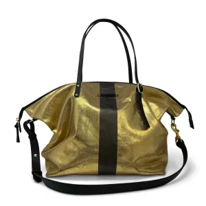 Kempton & Co. Metallic Canvas Black Stripe Crossbody