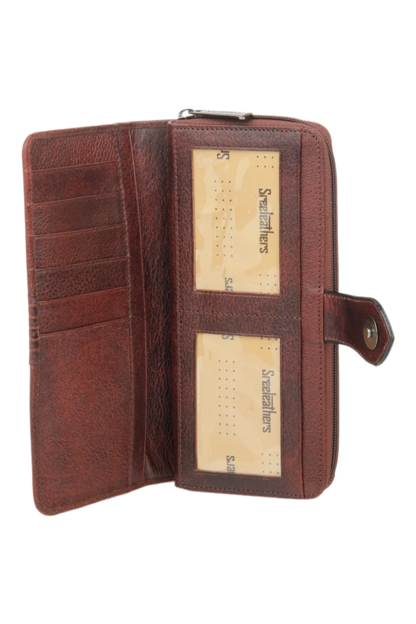 LADIES PREMIUM LEATHER CLUTCH 54507 (BROWN)