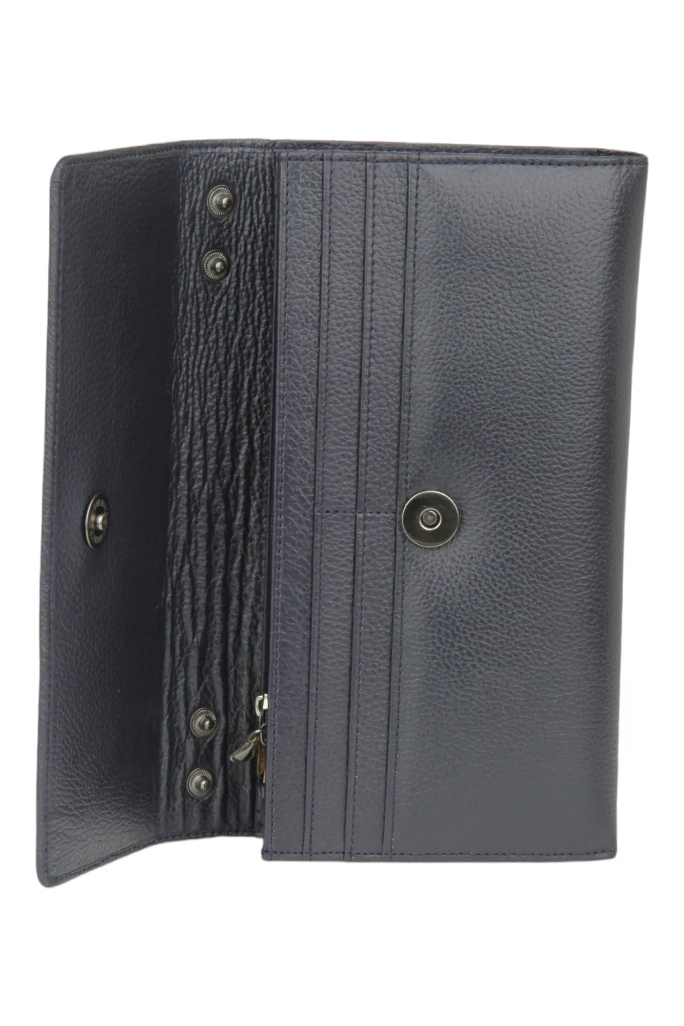 Ladies Premium leather clutch with detachable sling strap 54505 (BLUE)