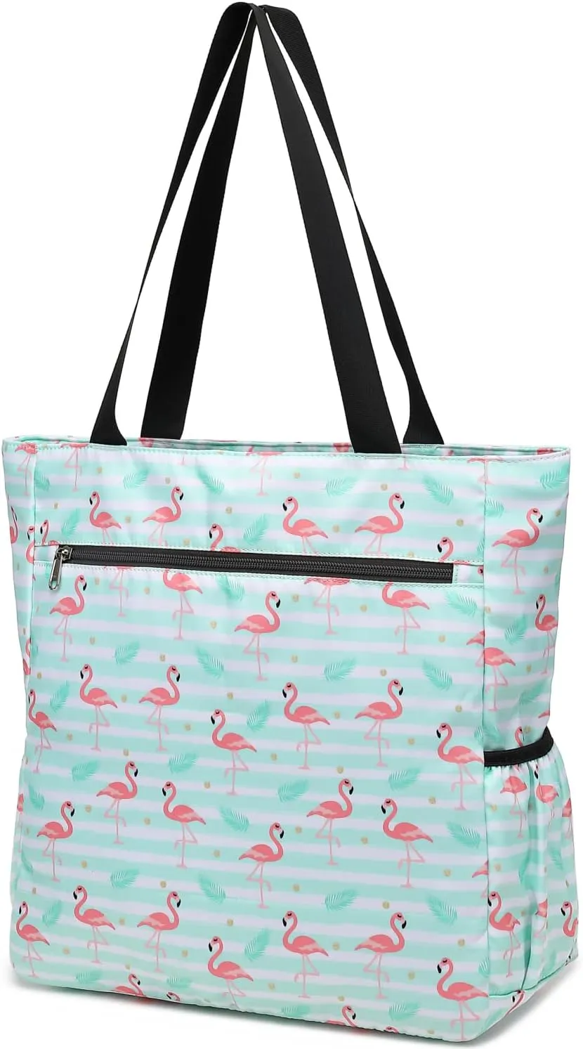 Leaper Travel Tote Bag Wear-Resistant Portable and Foldable Handbags Shoulder Bag for Gym, Beach, Travel and Daily Use