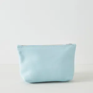 Light Blue Leather Pouch