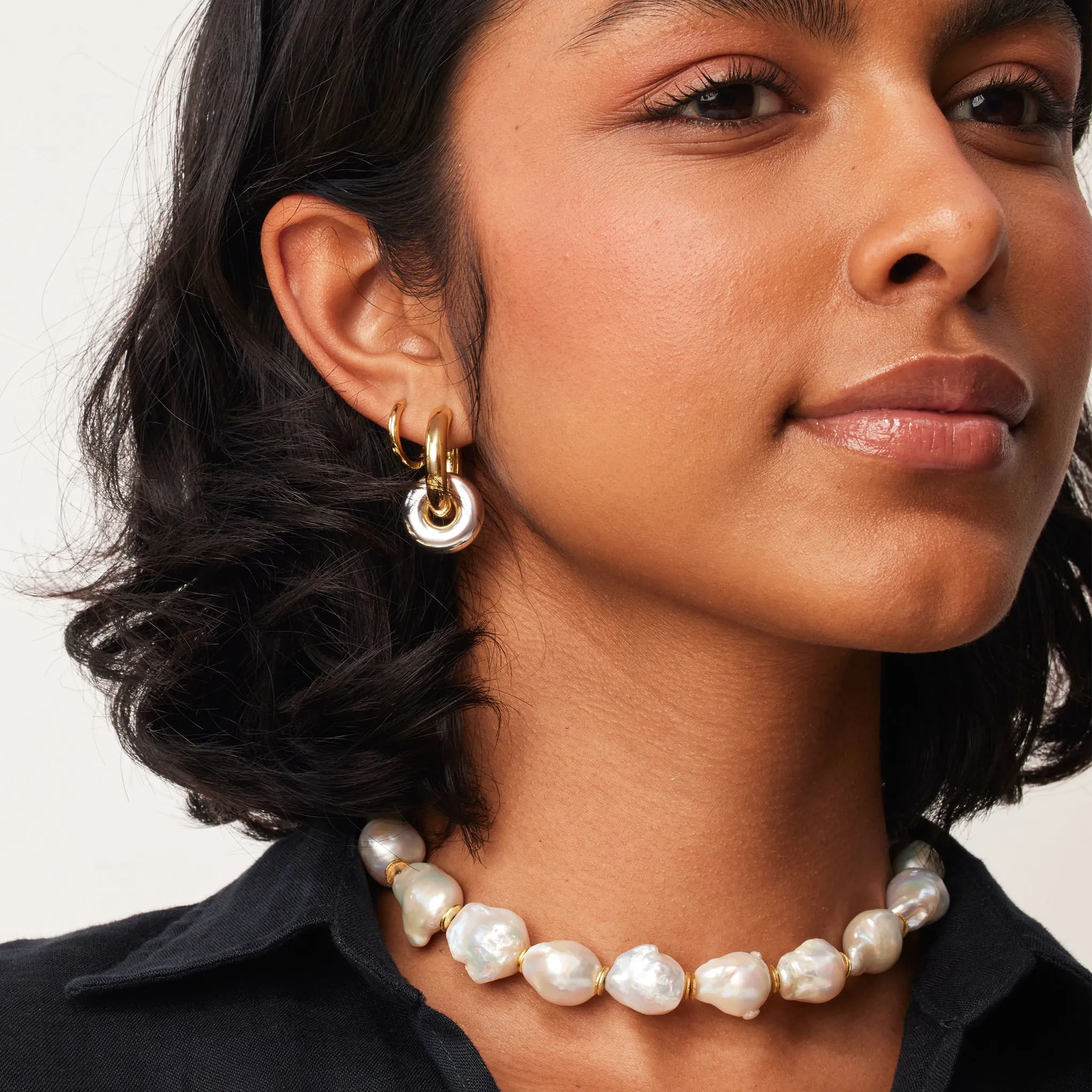 Lux Reversible Hoop Earrings
