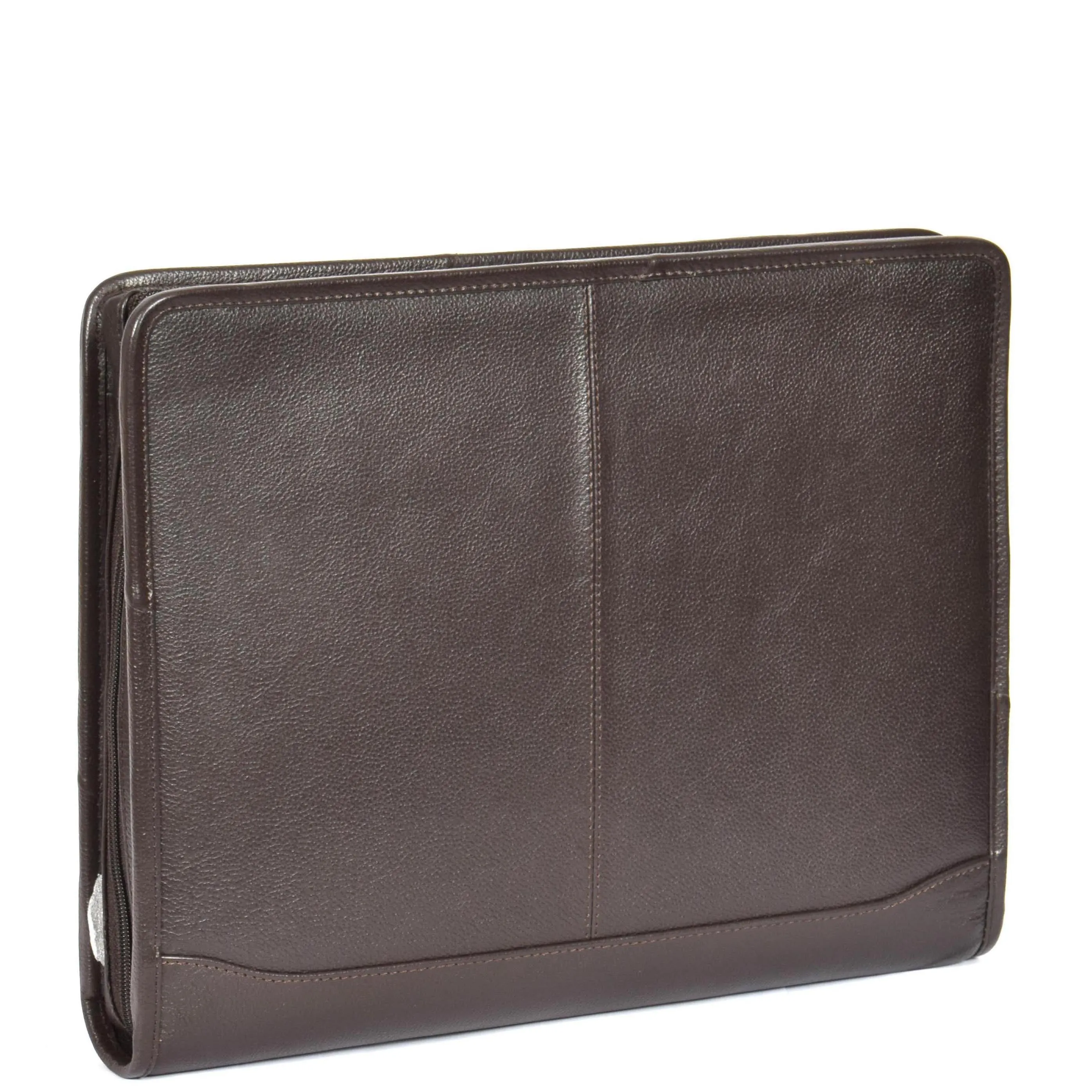 Luxury Leather Ring Binder Folio Case Braga Brown