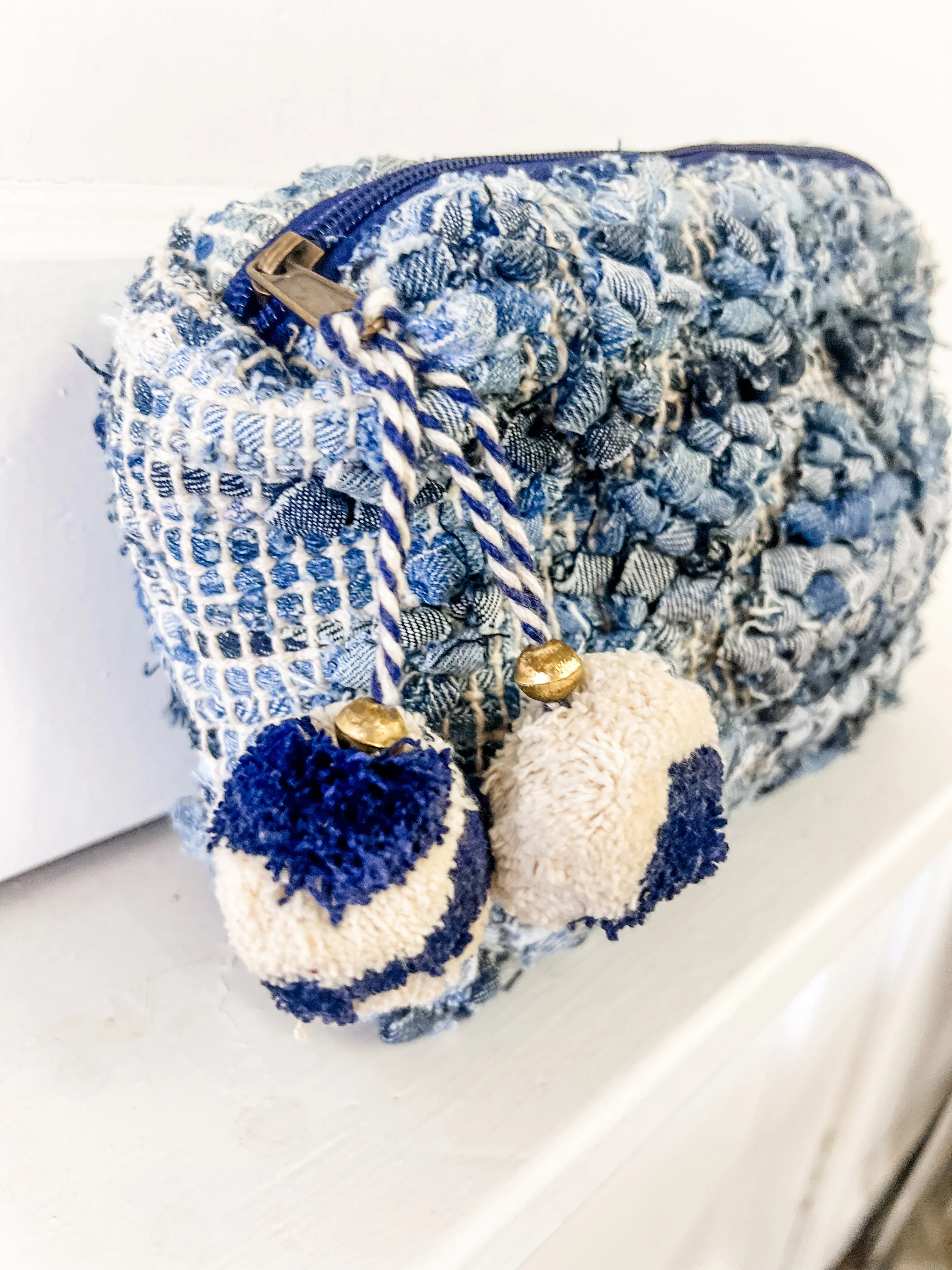 Mandrea Up-Cycled Denim Pouch