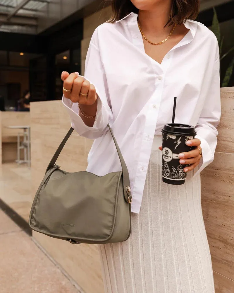 MILAN NYLON CROSSBODY BAG KHAKI