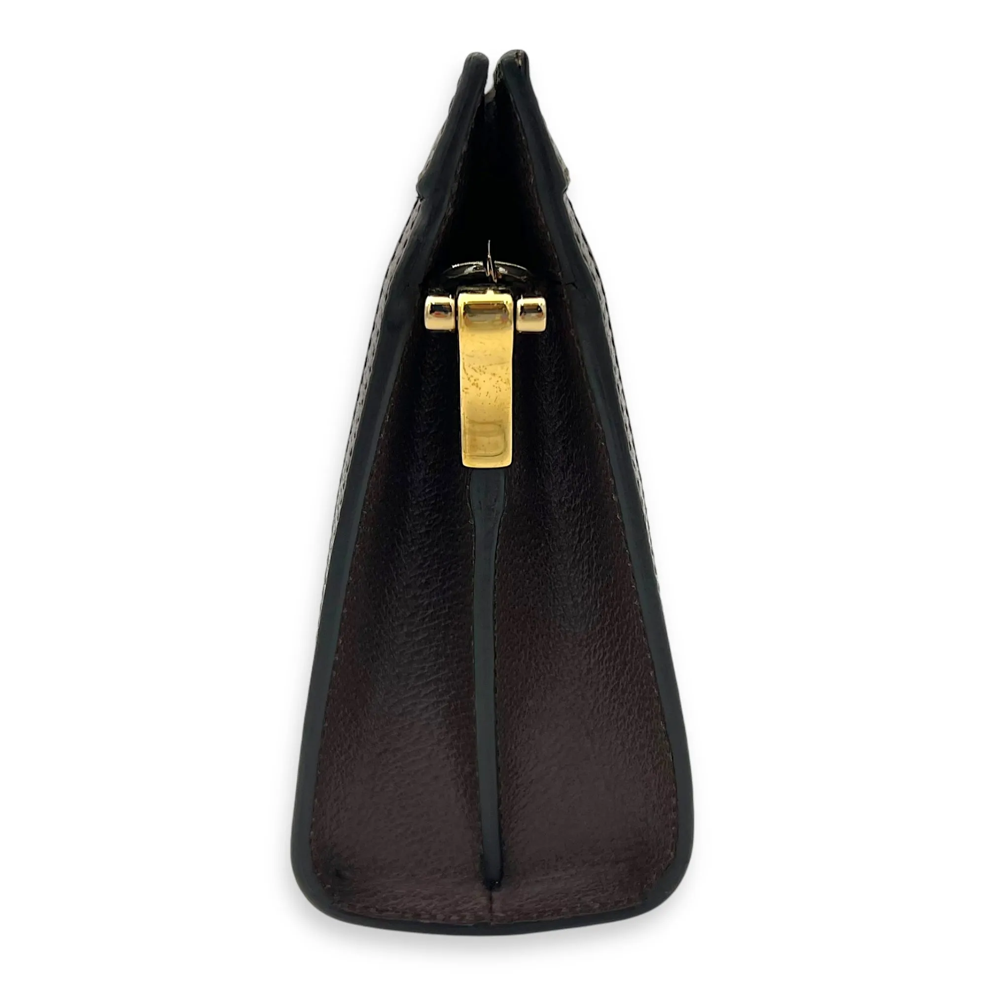 Ophidia Crossbody Bag Brown in Monogram Coated Canvas, Gold hardware
