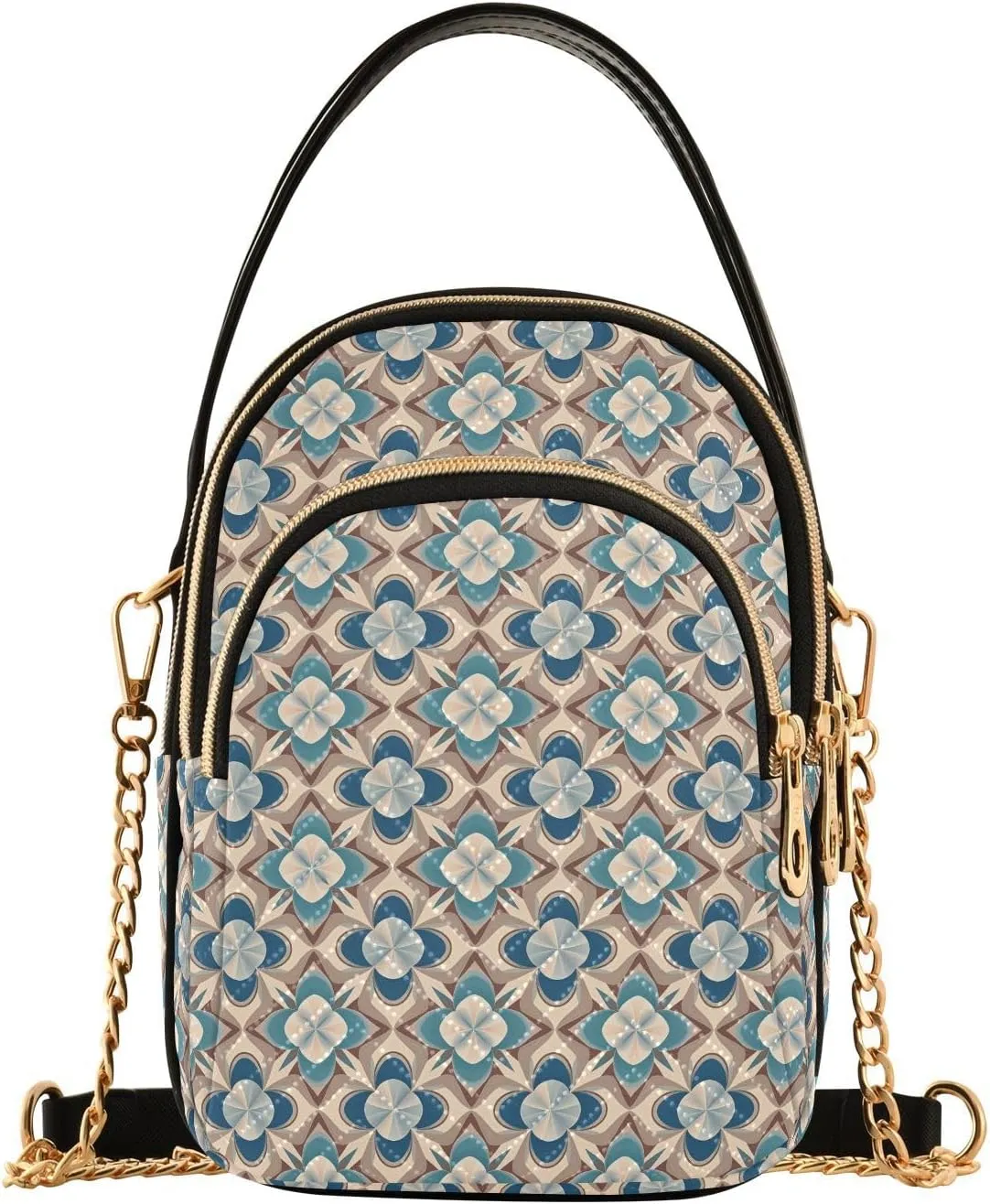 Quilted Shoulder Bag for Women with Chain Strap Leather Handle