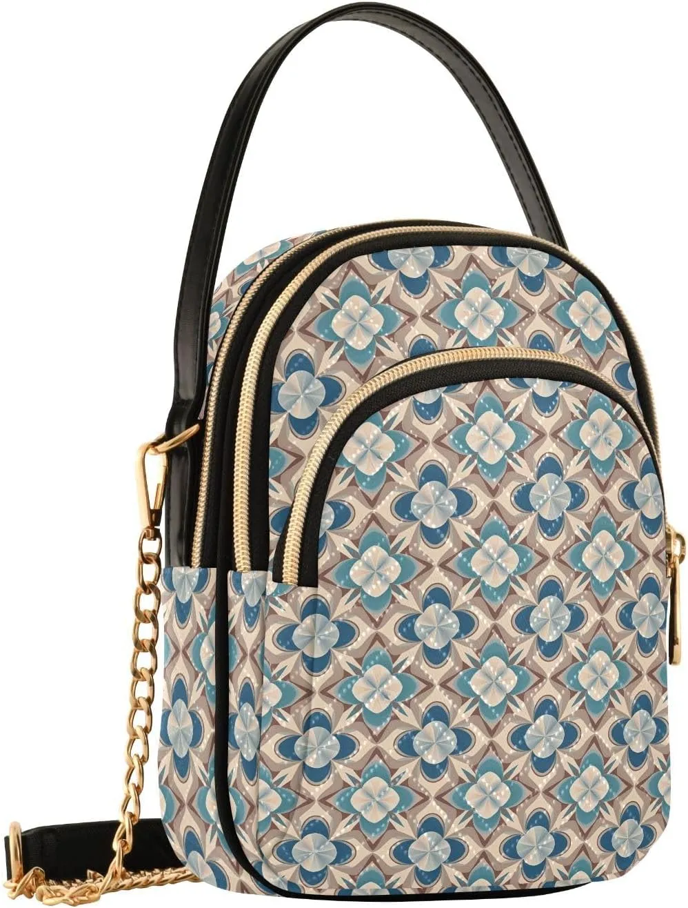 Quilted Shoulder Bag for Women with Chain Strap Leather Handle