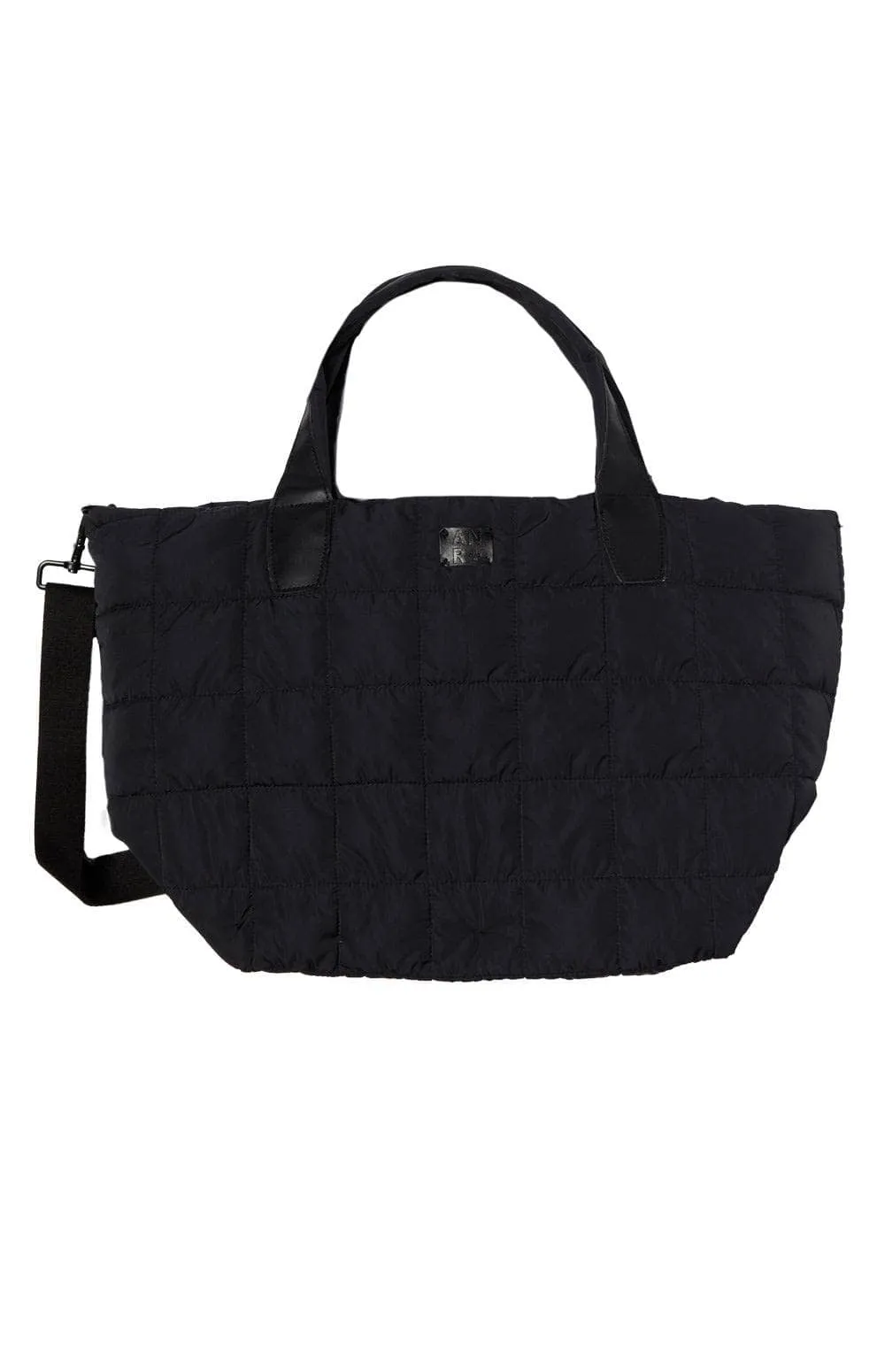 Quilted Tote Bag | Black