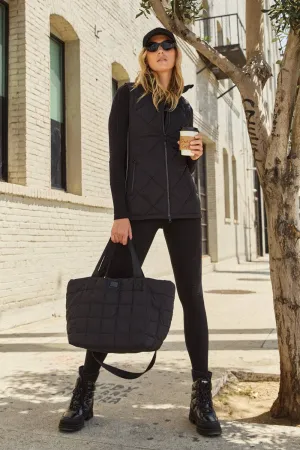 Quilted Tote Bag | Black
