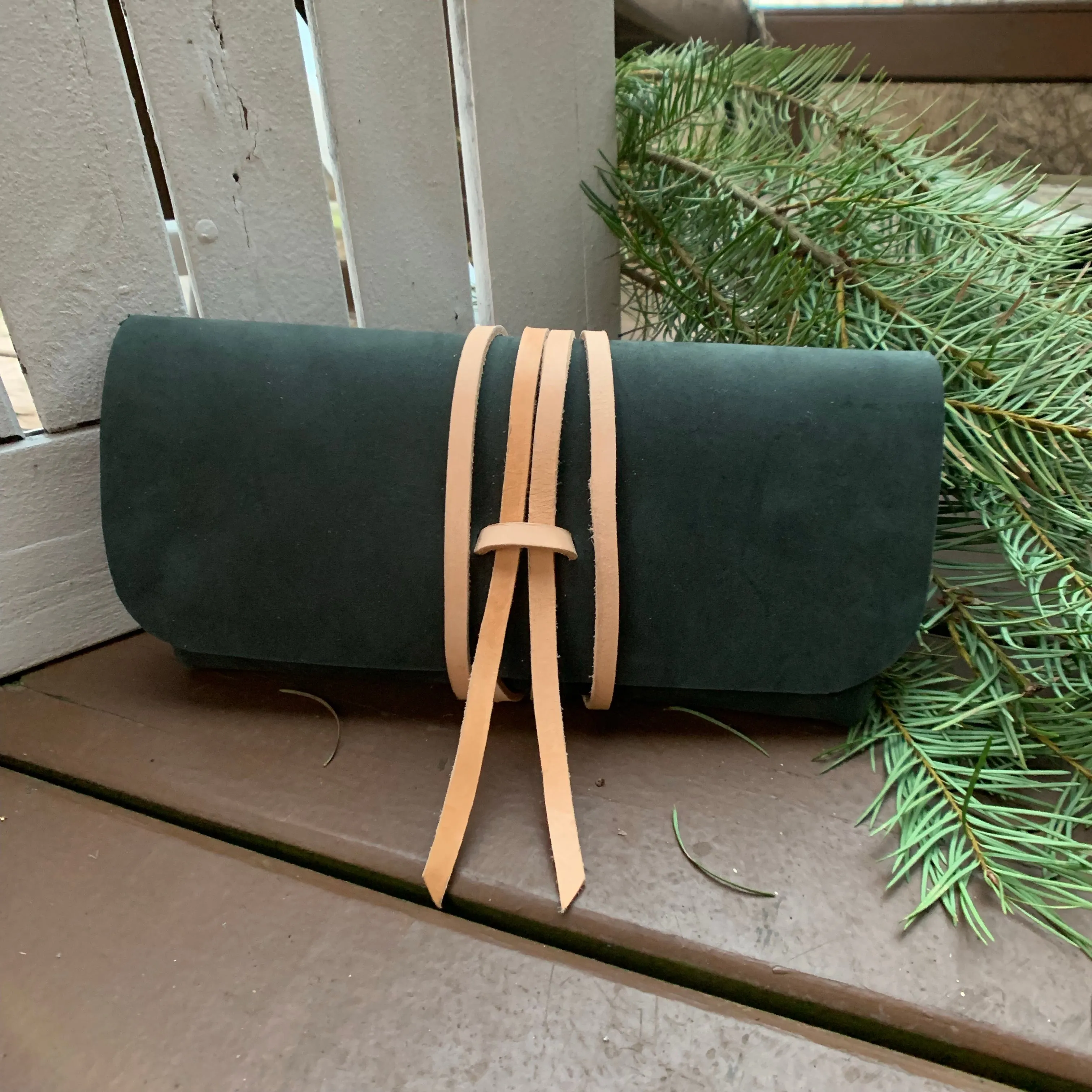 "The Priscilla" in Nubuk Green Leather