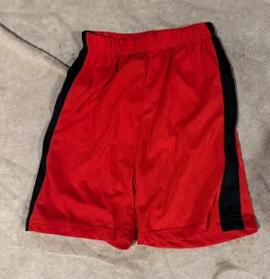 Red gym shorts w Black - size Kids Clothing:     8