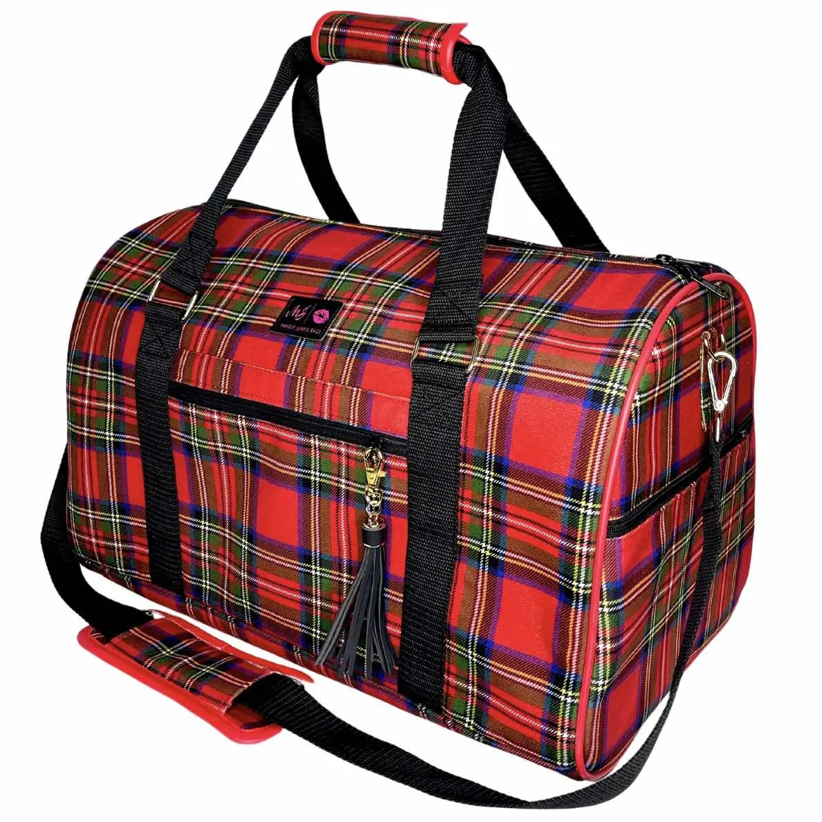 Red Tartan Duffel - Makeup Junkie Holiday Collab w/ Bad Habit**