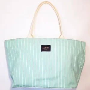 Regatta Large Tote Bag Sea Green white Stripe