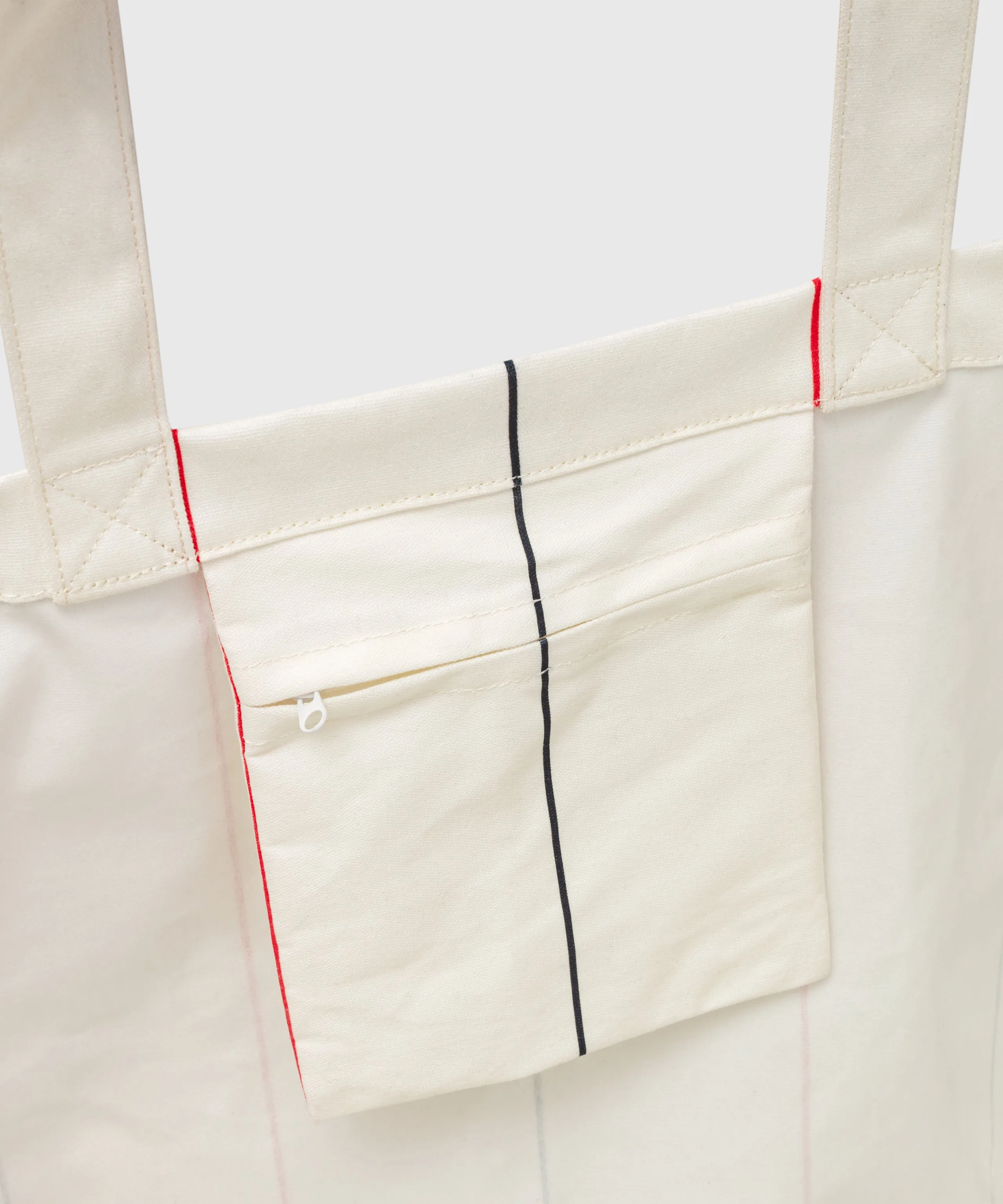 RON DORFF BIG BEACH BAG W. STRIPES - OFF WHITE