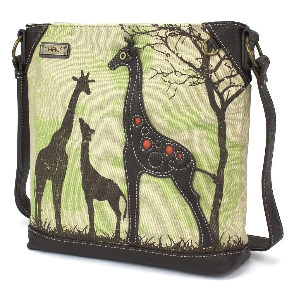 Safari Canvas Crossbody - Giraffe