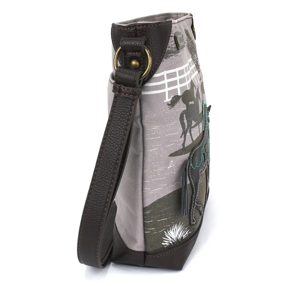 Safari Canvas Crossbody - Horse (Gray)