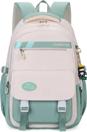 VIDOSCLA Teen Girls' Backpack for School Color-blocking Sports Kids Backpack for Teens Middle School Students Bookbag