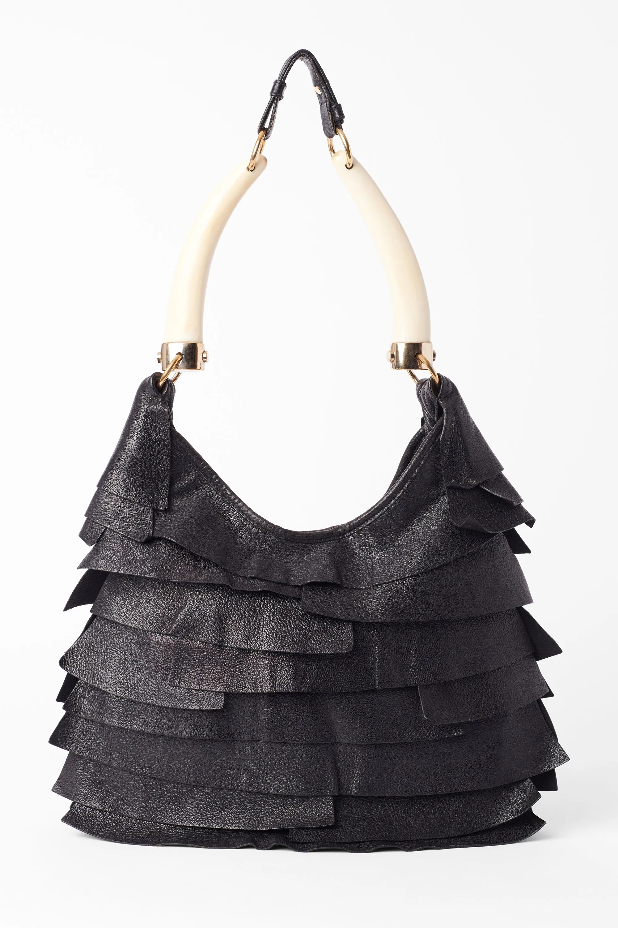 Vintage F/W 2004 Black St Tropez Ruffled Bag