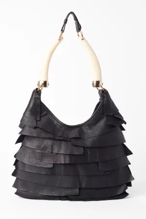 Vintage F/W 2004 Black St Tropez Ruffled Bag