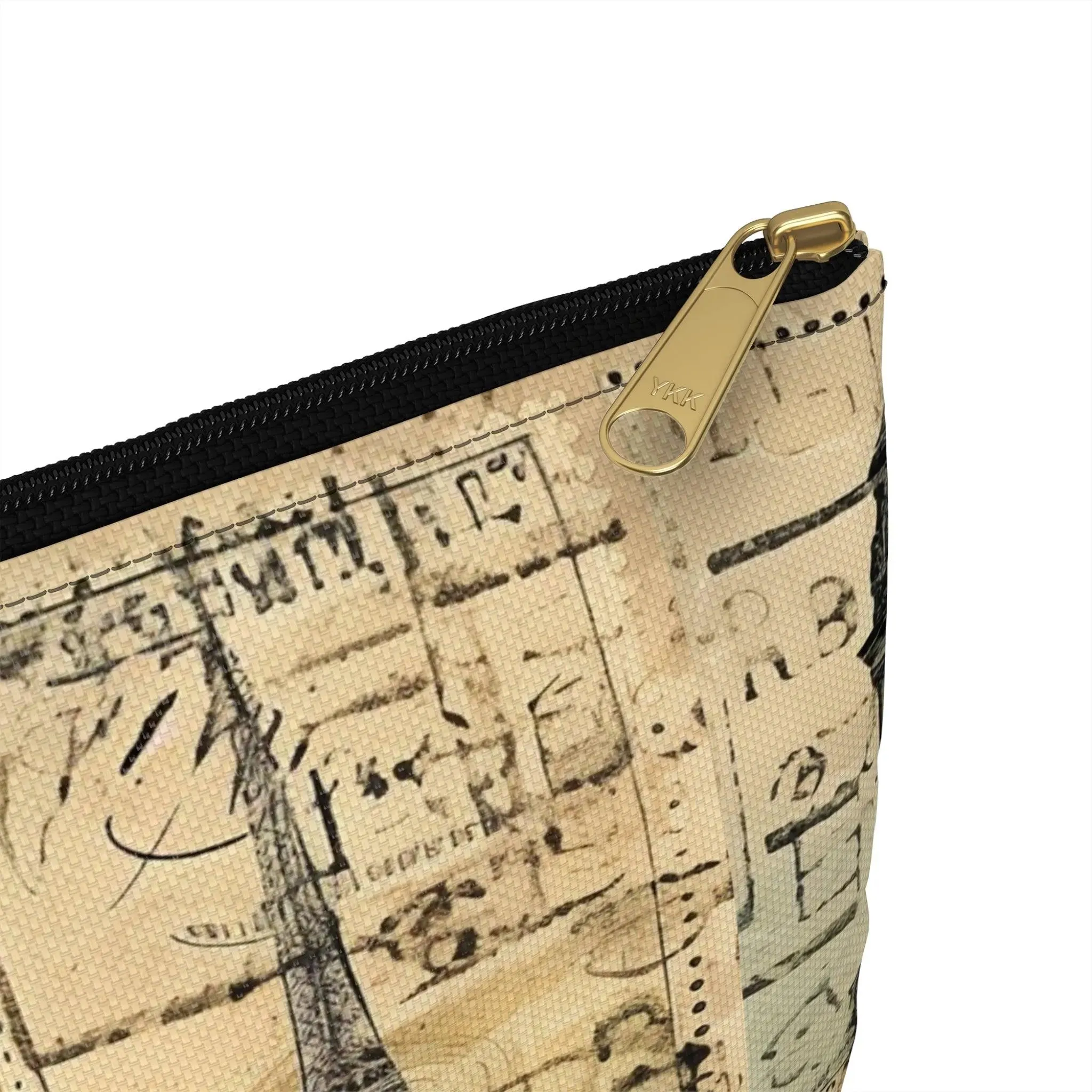 Vintage Travel Stamps Print Pouch