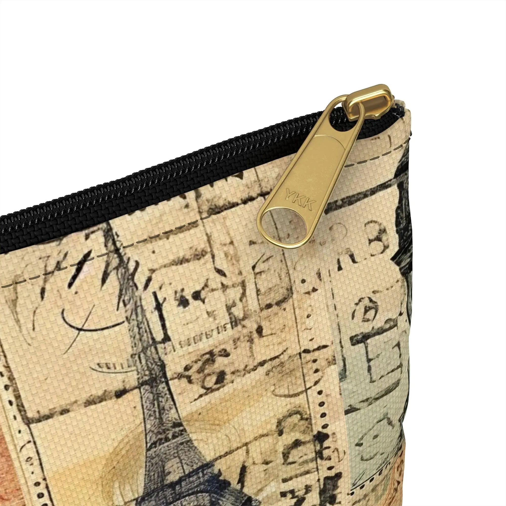 Vintage Travel Stamps Print Pouch