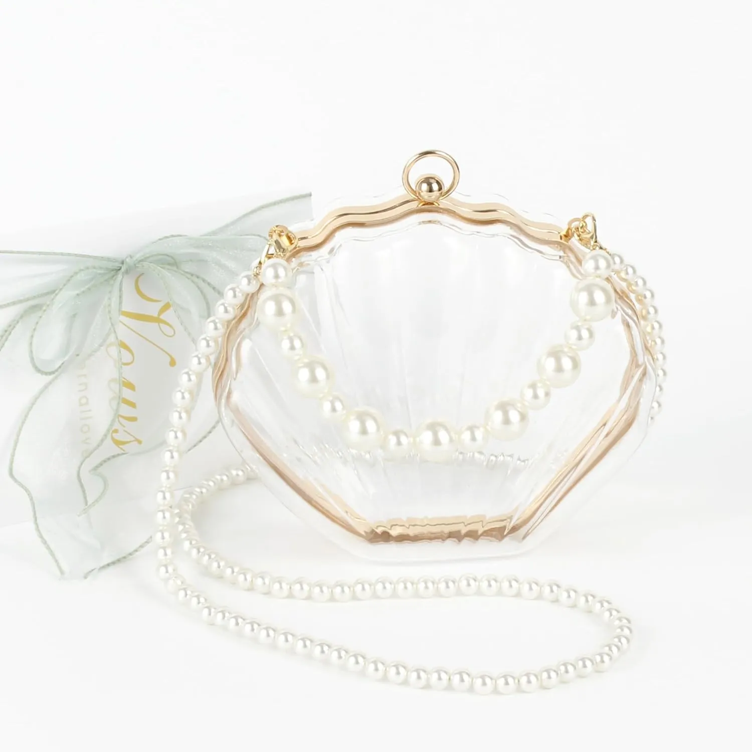 Women Mini Seashell Evening Clutch Top-Handle Bag Cross-body Bag